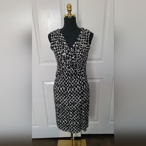 Ann Taylor Black and White Patterned Dress